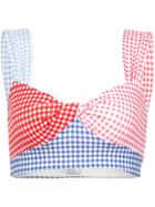 Marysia Multi-gingham Bikini Top - Red