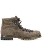 Premiata Monkey Distressed-effect Boots - Grey