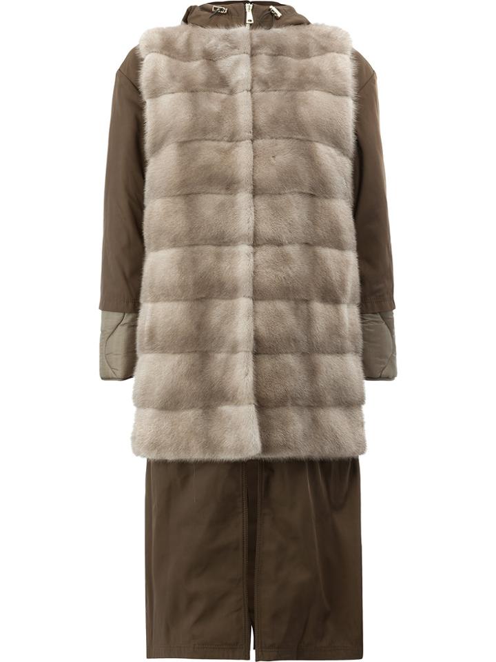 Blancha Fur Gilet - Green