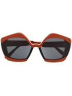 Marni Eyewear Oversized Sunglasses - Orange