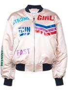 Mira Mikati Print Bomber Jacket - Pink & Purple