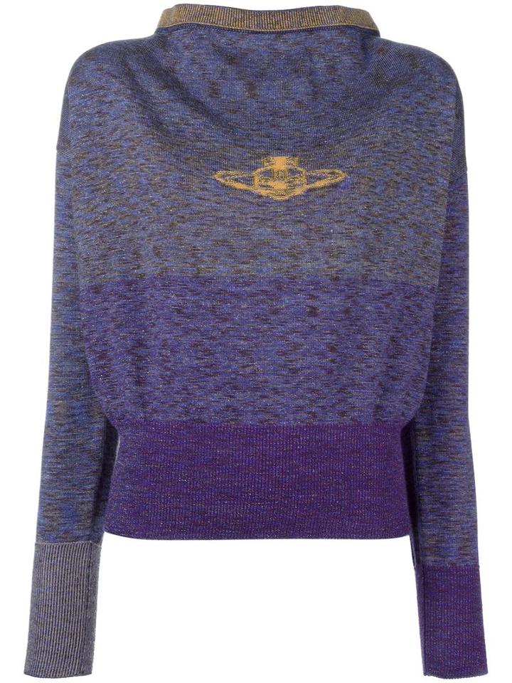 Vivienne Westwood Red Label Boat Neck Loose-fit Sweater, Women's, Size: Medium, Blue, Polyamide/wool