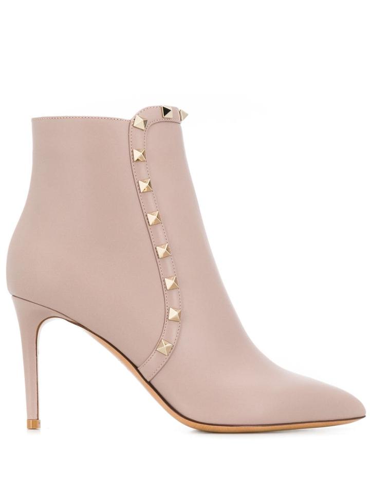 Valentino Valentino Garavani Rockstud 85mm Ankle Boots - Neutrals