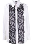 Escada Lace Detail Boxy Fit Shirt - White