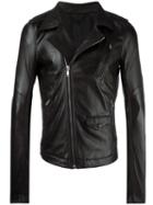 Rick Owens - Stooges Biker Jacket - Men - Cotton/leather/cupro - 48, Black, Cotton/leather/cupro