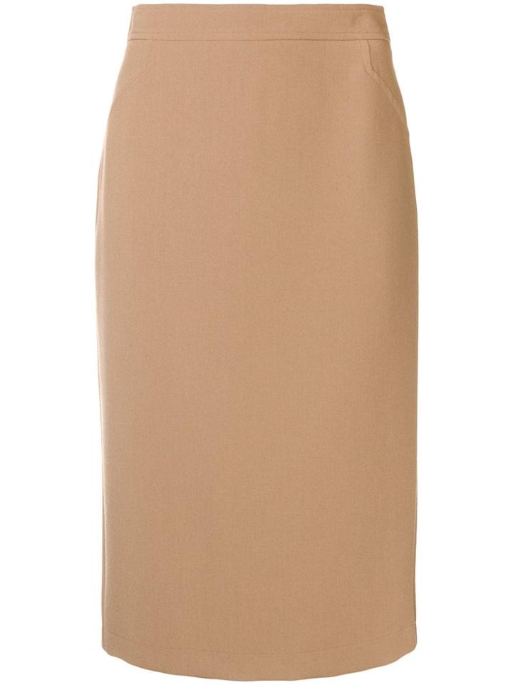 Roberto Collina Fitted Pencil Skirt - Nude & Neutrals