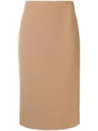 Roberto Collina Fitted Pencil Skirt - Nude & Neutrals