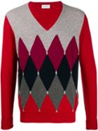 Ballantyne Argyle-knit Jumper - Red