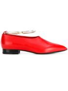 Jil Sander Pointed Toe Loafers - Red