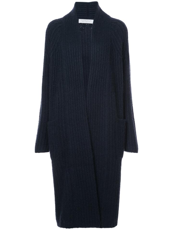 Gabriela Hearst Long Ribbed Cardigan - Blue