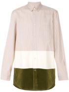 Maison Margiela Striped Colourblock Shirt - Nude & Neutrals