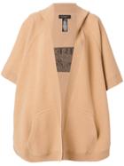 Burberry Hooded Logo Cape - Nude & Neutrals
