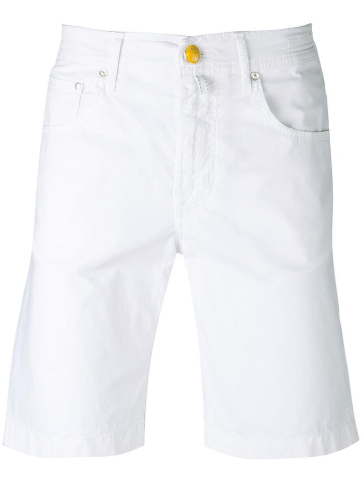 Jacob Cohen - Chino Shorts - Men - Cotton/elastodiene - 30, White, Cotton/elastodiene