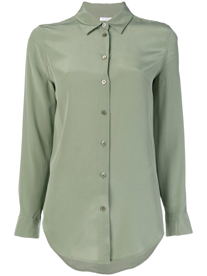 Equipment Curved Hem Shirt - Green