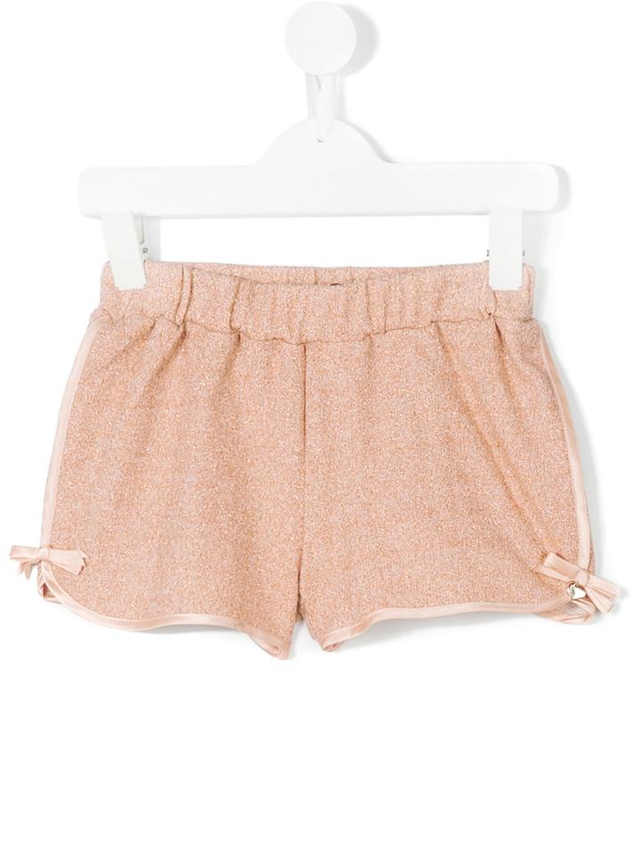 Paesaggino - Shimmer Shorts - Kids - Cotton/nylon/polyester/viscose - 4 Yrs, Nude/neutrals