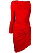 Alexandre Vauthier Pleated Detail Dress - Red