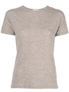 The Row Shortsleeved Fine Knit Top - Grey