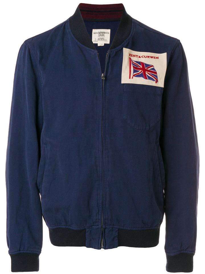 Kent & Curwen Zipped Bomber Jacket - Blue