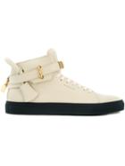 Buscemi '100mm Push' Strap Button Fastening Lace Up Hi-tops