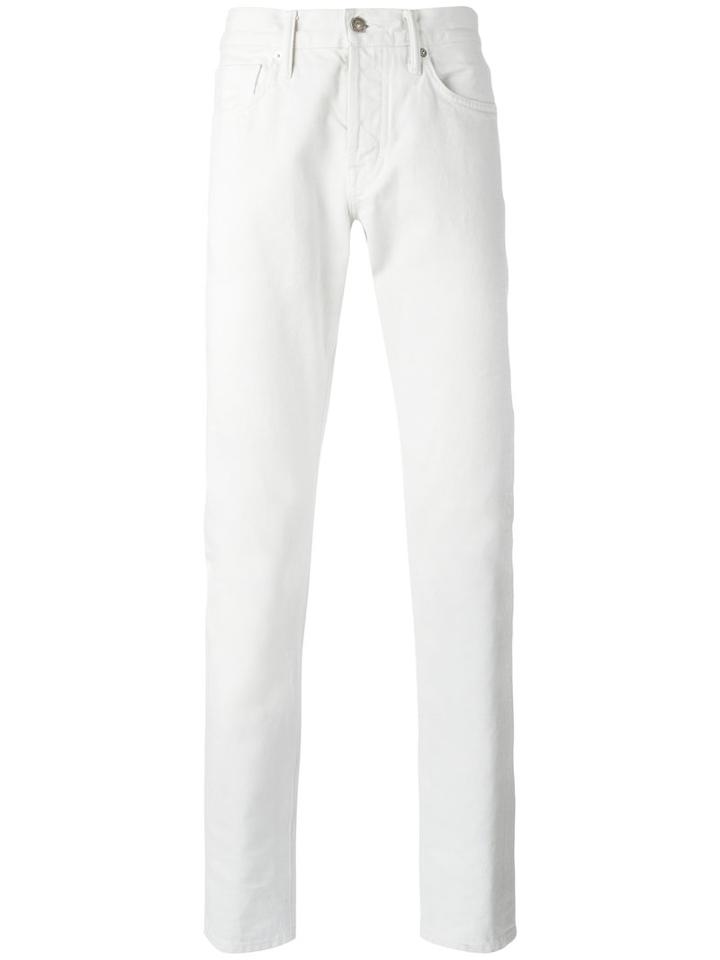 Tom Ford - Slim Fit Jeans - Men - Cotton - 36, White, Cotton