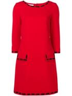 Moschino Stitch Print Dress - Red