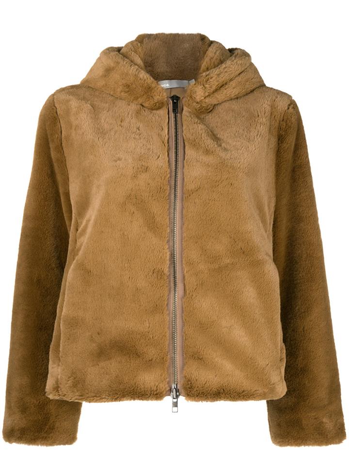 Vince Faux Fur Jacket - Brown