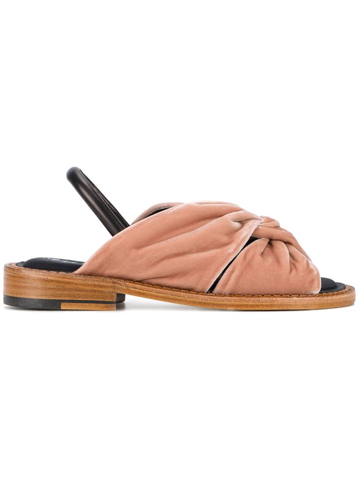 Robert Clergerie Bloss Crossover Strap Sandals - Pink & Purple