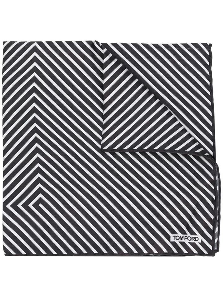Tom Ford Striped Scarf - Black
