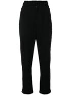Derek Lam 10 Crosby Rhinestone Tuxedo Stripe Trousers - Black