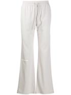 Wwwm Logo Flared Track Trousers - Neutrals