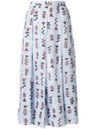 Marni Printed Midi Skirt - Blue