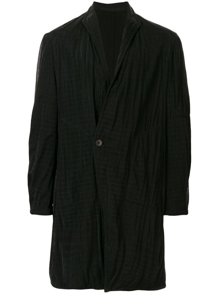 Julius Checked Layered Jacket - Black