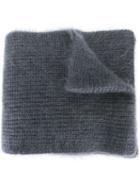 Eleventy Oversized Chunky Knit Scarf, Women's, Grey, Silk/mohair