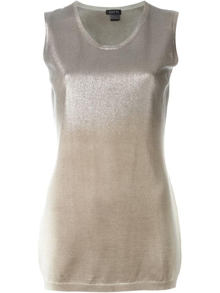 Avant Toi Laminated Sleeveless Top