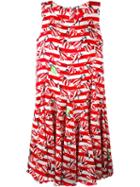 Ultràchic Striped Beach Motif Print Sleeveless Dress
