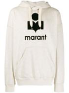 Isabel Marant Oversized Logo Print Hoodie - Neutrals
