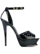 Saint Laurent Stiletto Sandals - Black