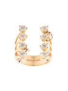 Delfina Delettrez 18kt Yellow Gold Pierced Diamond Dots Ring - Silver