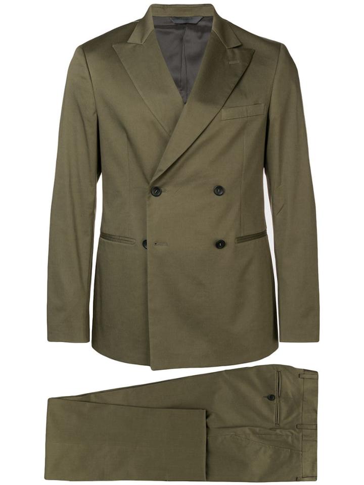 Tonello Double Breasted Two-piece Suit - Green