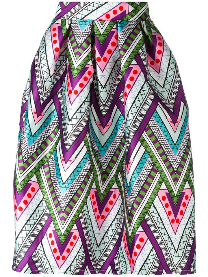 Amuse - Bile Gathered Skirt - Women - Polyester - S, Pink/purple, Polyester