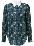 Chloé Floral Print Shirt, Women's, Size: 40, Blue, Silk