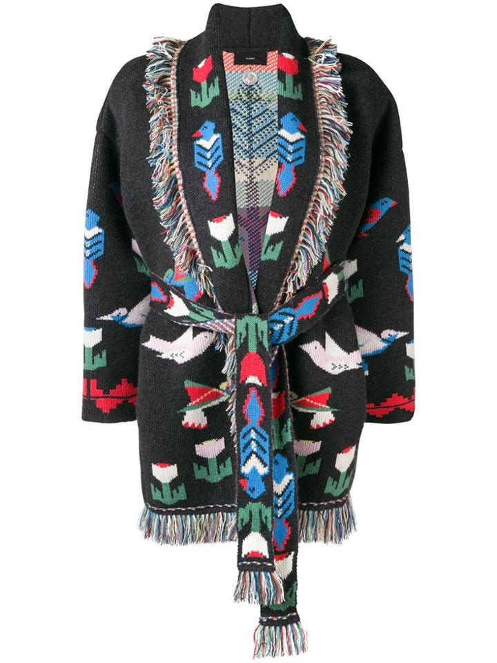 Alanui Oversized Jacquard Cardi-coat - Grey
