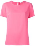P.a.r.o.s.h. Heart Print T-shirt, Women's, Size: Large, Pink/purple, Polyester