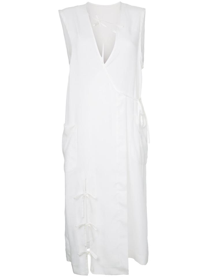 Facetasm Plain Shirt Dress - White
