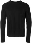 Ami Alexandre Mattiussi Ribbed Raglan Sleeves Sweater - Black