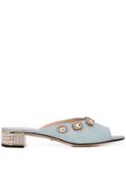 Gucci Crystal Embellished Sandals - Blue