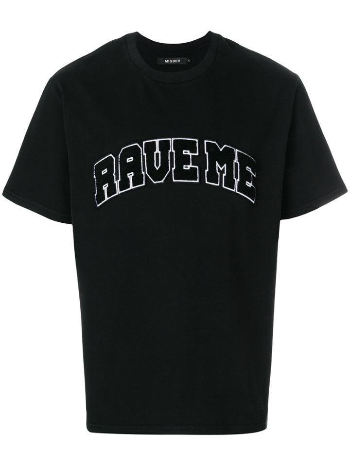 Misbhv Slogan Embroidered T-shirt - Black