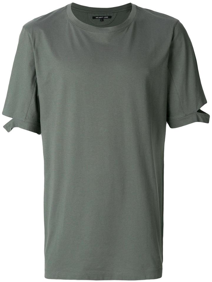 Helmut Lang Slit Detail T-shirt - Green