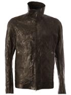 Isaac Sellam Experience High Collar Leather Jacket, Men's, Size: Large, Black, Lamb Skin