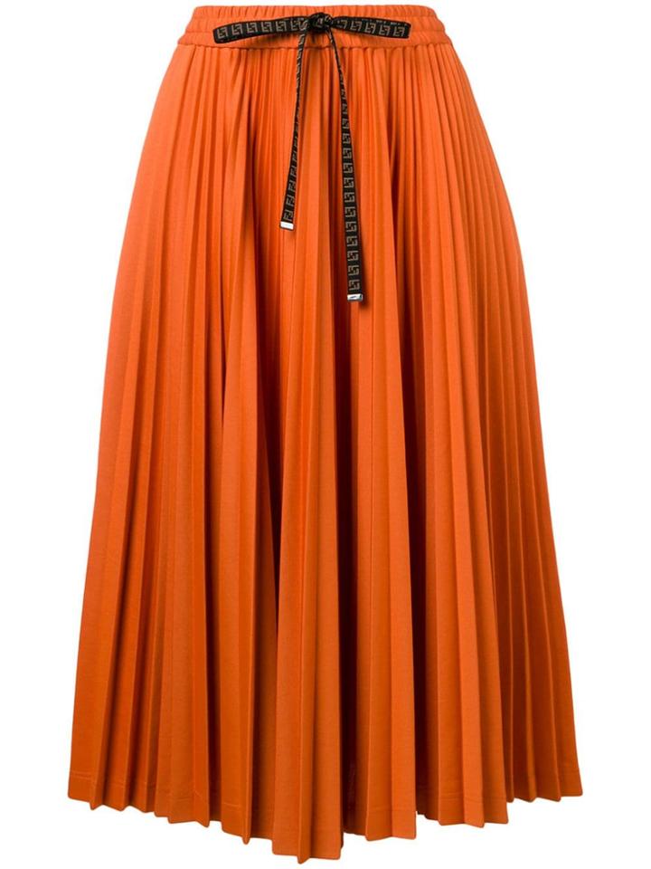 Fendi Gonna Pleated Skirt - Orange